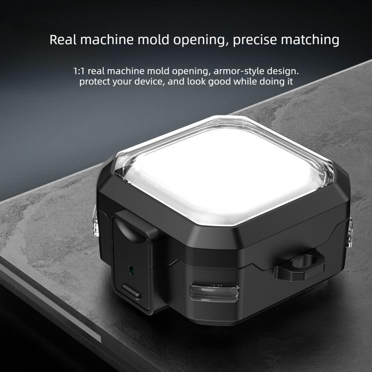 For Samsung Galaxy Buds 4 / 4 Pro  Armour Style Buckle Full Coverage Shockproof Transparent Earphone Case