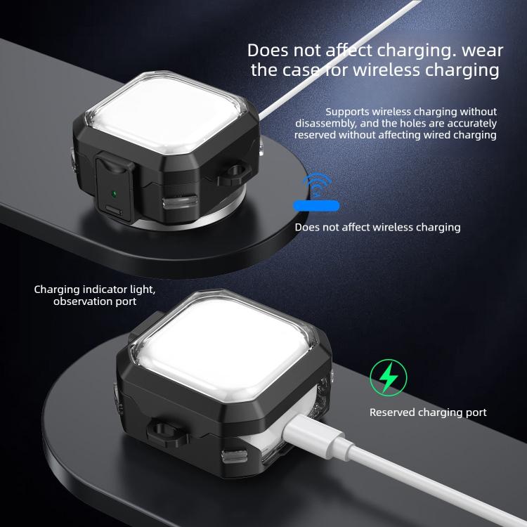 For Samsung Galaxy Buds 4 / 4 Pro  Armour Style Buckle Full Coverage Shockproof Transparent Earphone Case