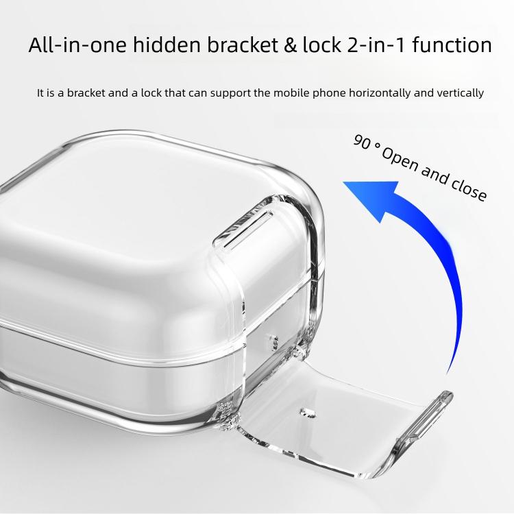 For Samsung Galaxy Buds 4 / 4 Pro  Invisible Bracket Transparent Earphone Protective Case