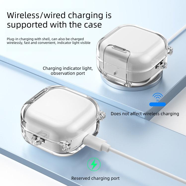 For Samsung Galaxy Buds 4 / 4 Pro  Invisible Bracket Transparent Earphone Protective Case