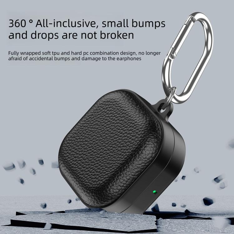 For Samsung Galaxy Buds 4 / 4 Pro  Lychee Texture Full-Coverage Shockproof TPU Earbud Case