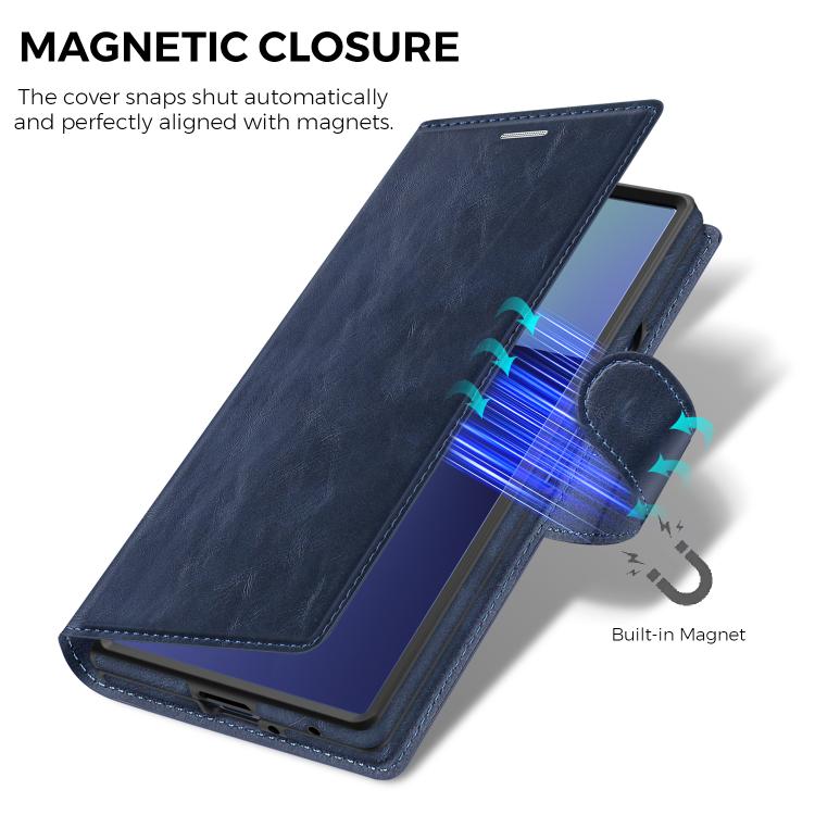 For Samsung Galaxy Z Fold7 5G Lingdun Detachable Magnetic Foldable Vegan Leather Phone Case