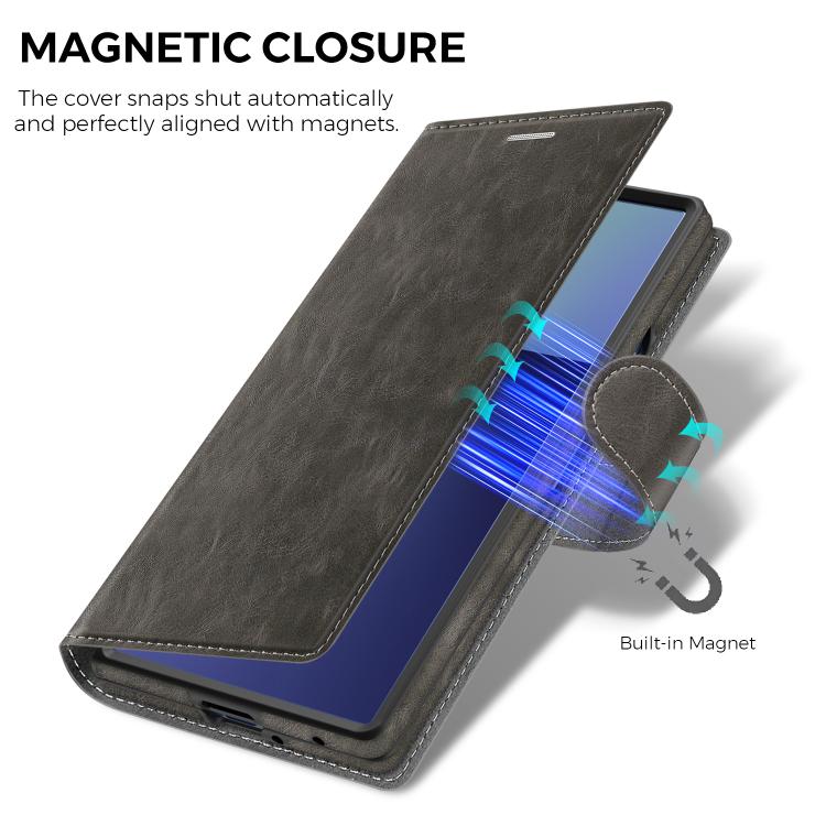 For Samsung Galaxy Z Fold7 5G Lingdun Detachable Magnetic Foldable Vegan Leather Phone Case