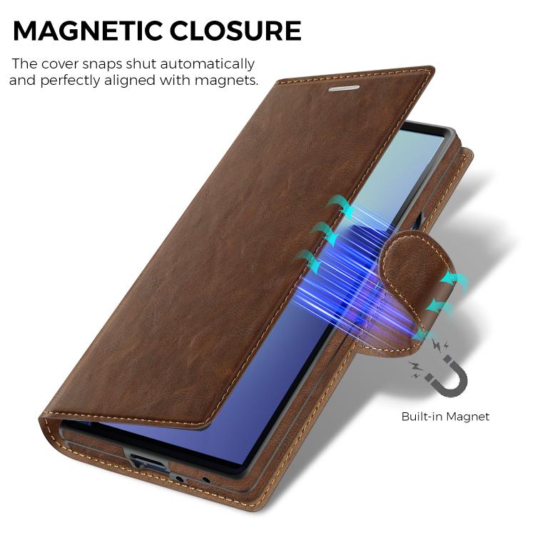 For Samsung Galaxy Z Fold7 5G Lingdun Detachable Magnetic Foldable Vegan Leather Phone Case