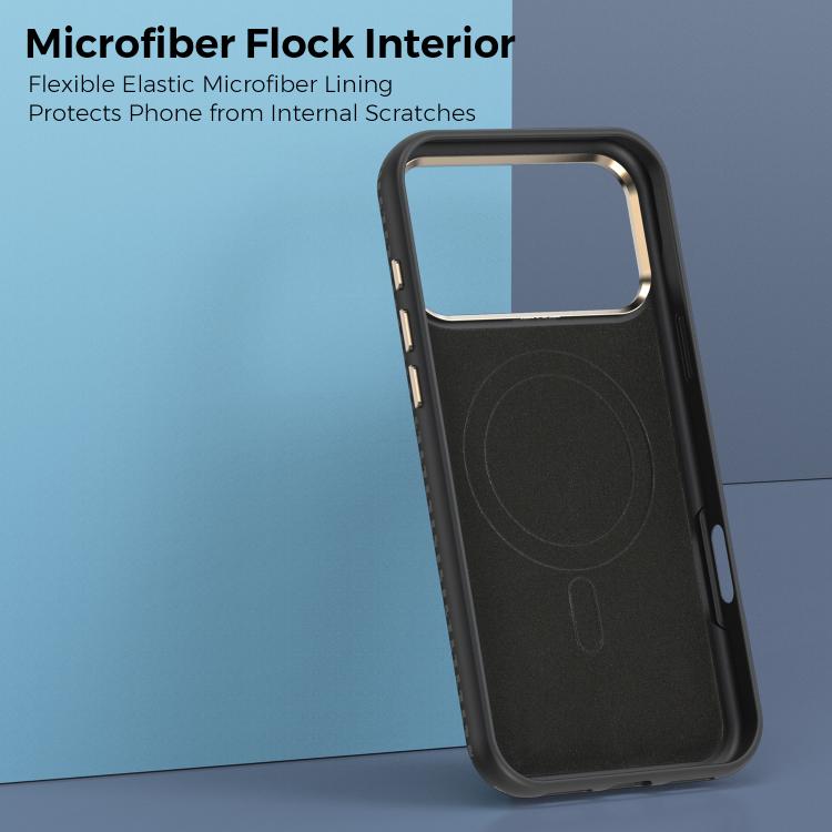 For iPhone 17 Pro Max Mocome Kevlar Carbon Fiber Texture Magnetic Shockproof Phone Case