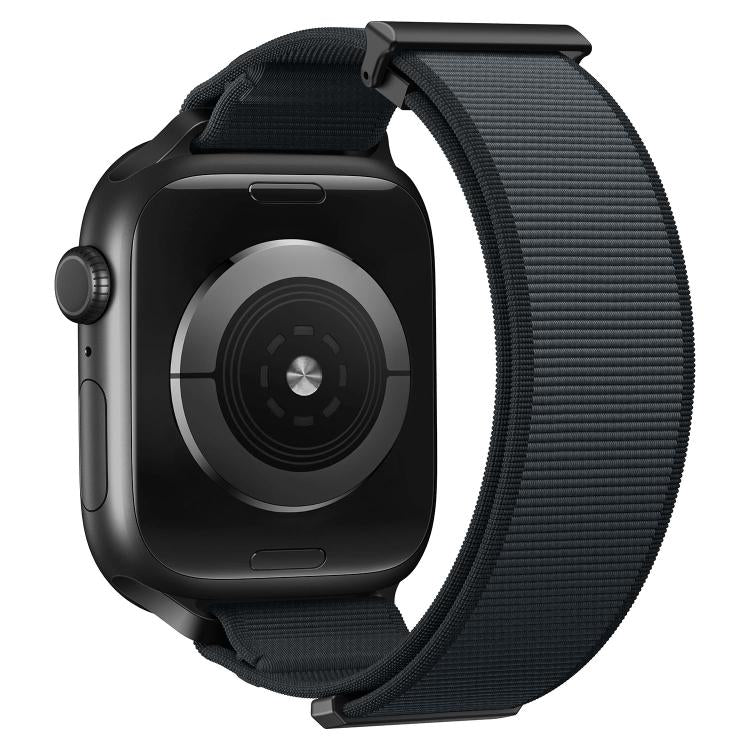 For Apple Watch 49mm / 46mm / 45mm / 44mm Double-Jointed Magnetic Metal-Tip Nylon Watch Band