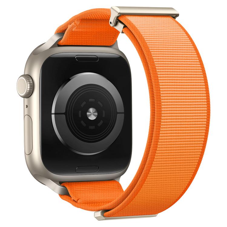 For Apple Watch 49mm / 46mm / 45mm / 44mm Double-Jointed Magnetic Metal-Tip Nylon Watch Band