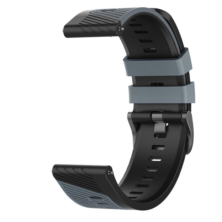 22mm Phantom Sky Shadow Pin Buckle Two Color Silicone Watch Band