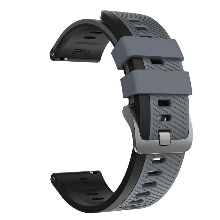 22mm Phantom Sky Shadow Pin Buckle Two Color Silicone Watch Band