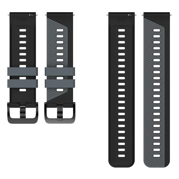22mm Phantom Sky Shadow Pin Buckle Two Color Silicone Watch Band