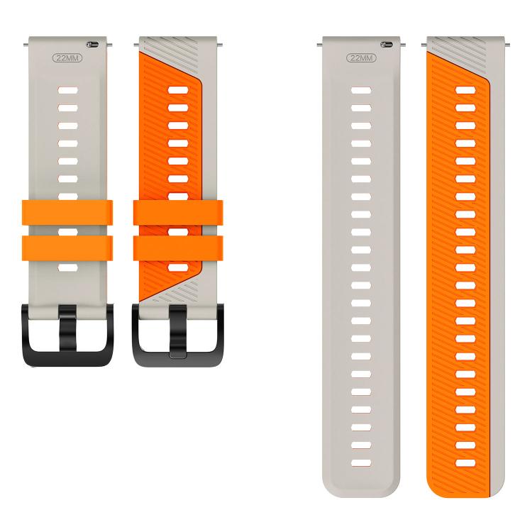 22mm Phantom Sky Shadow Pin Buckle Two Color Silicone Watch Band