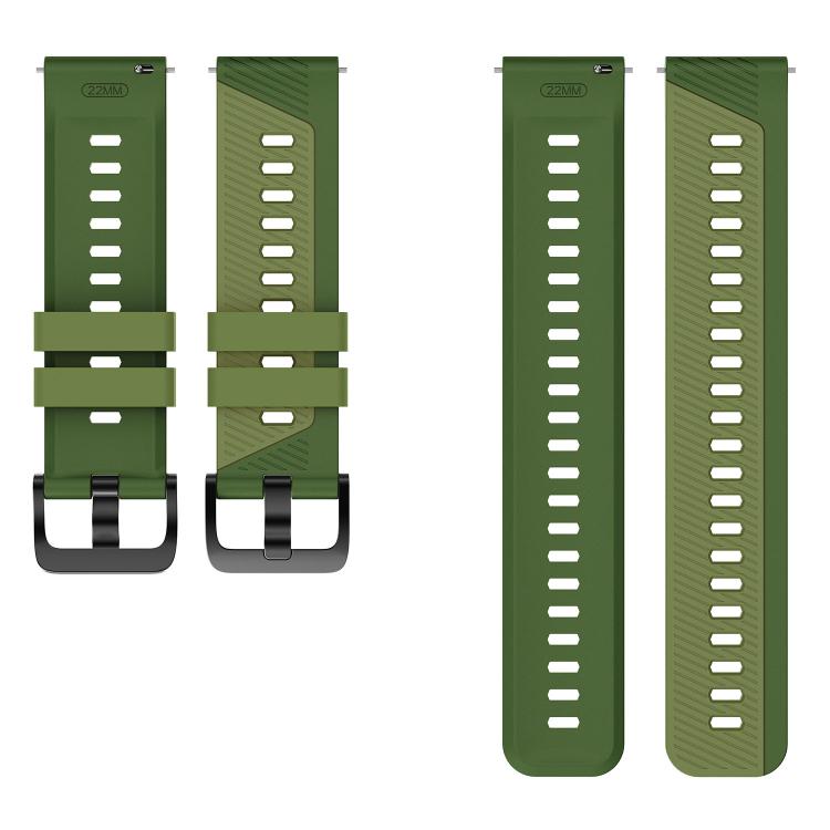 22mm Phantom Sky Shadow Pin Buckle Two Color Silicone Watch Band