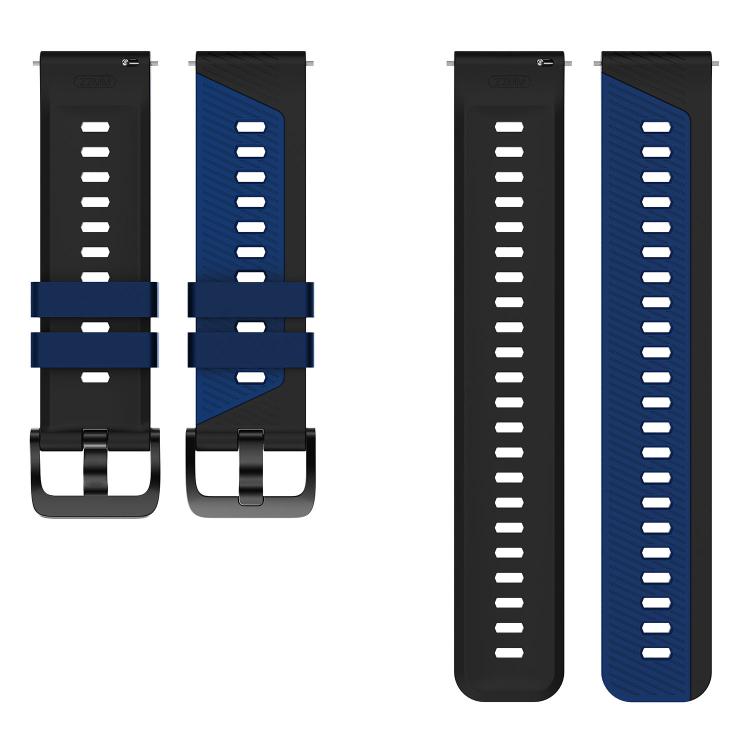 22mm Phantom Sky Shadow Pin Buckle Two Color Silicone Watch Band