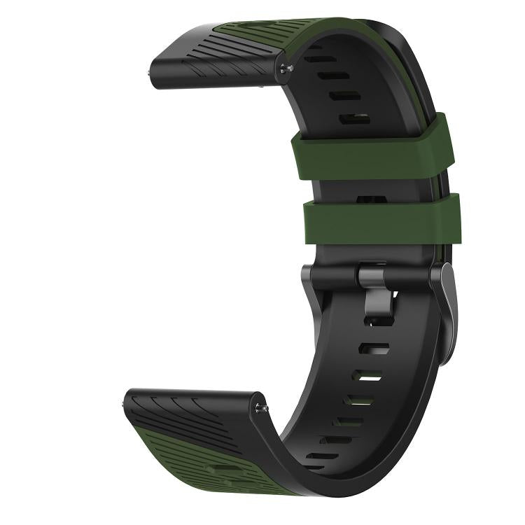 22mm Phantom Sky Shadow Pin Buckle Two Color Silicone Watch Band