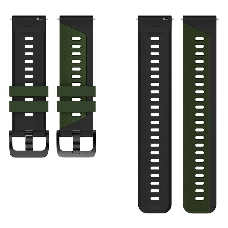 22mm Phantom Sky Shadow Pin Buckle Two Color Silicone Watch Band