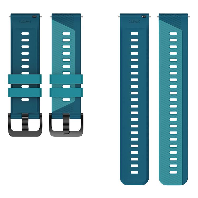 22mm Phantom Sky Shadow Pin Buckle Two Color Silicone Watch Band