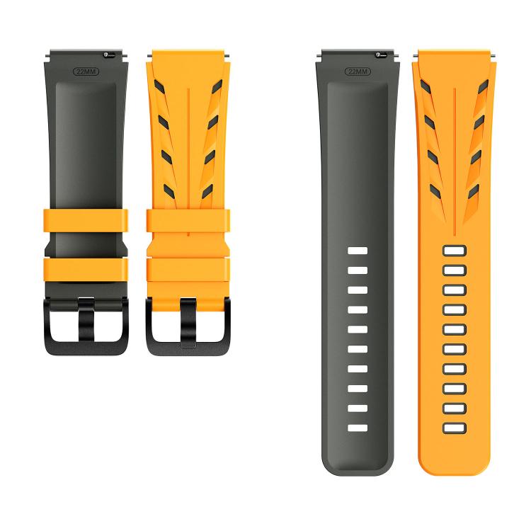 22mm Stegosaurus Pin Buckle Two Color Silicone Watch Band