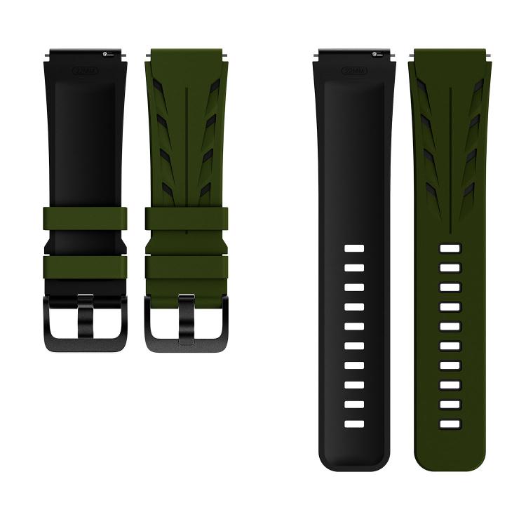 22mm Stegosaurus Pin Buckle Two Color Silicone Watch Band