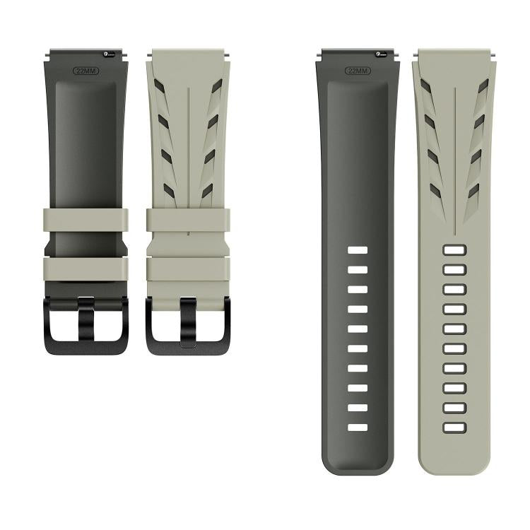 22mm Stegosaurus Pin Buckle Two Color Silicone Watch Band