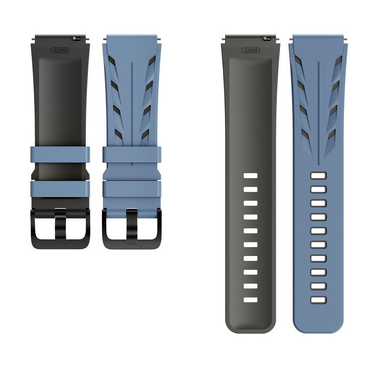 22mm Stegosaurus Pin Buckle Two Color Silicone Watch Band