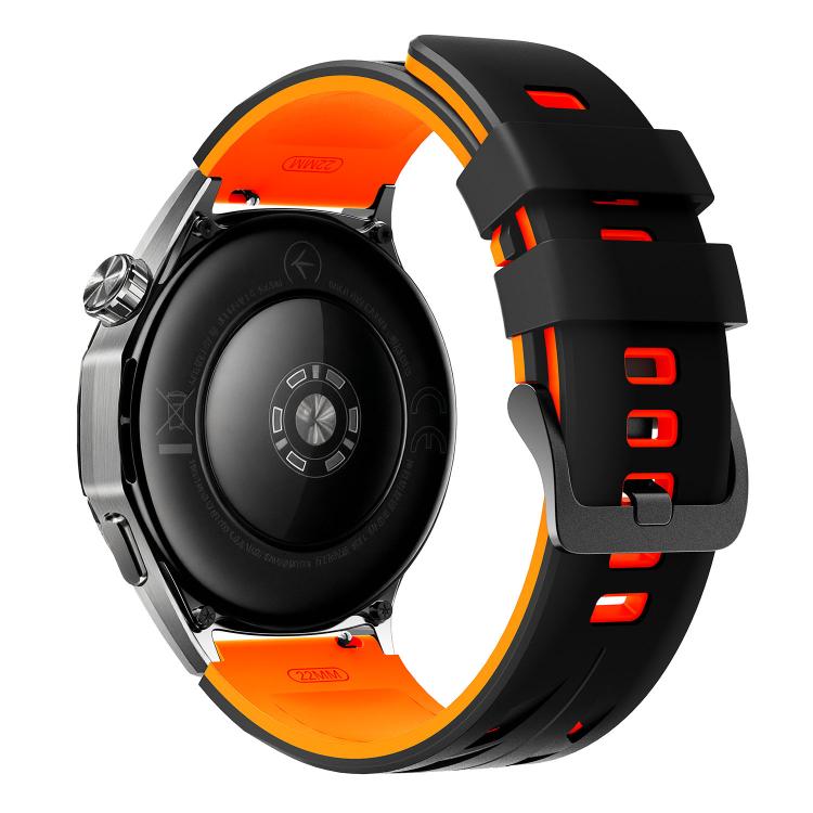 22mm Stegosaurus Pin Buckle Two Color Silicone Watch Band
