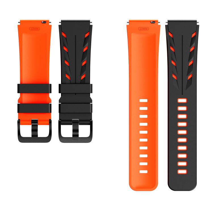 22mm Stegosaurus Pin Buckle Two Color Silicone Watch Band