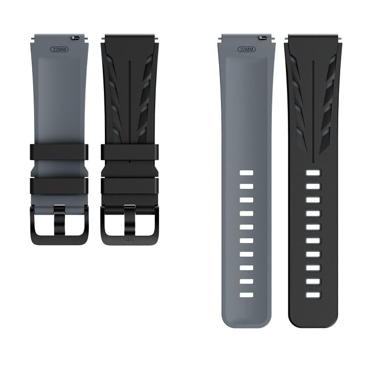 22mm Stegosaurus Pin Buckle Two Color Silicone Watch Band