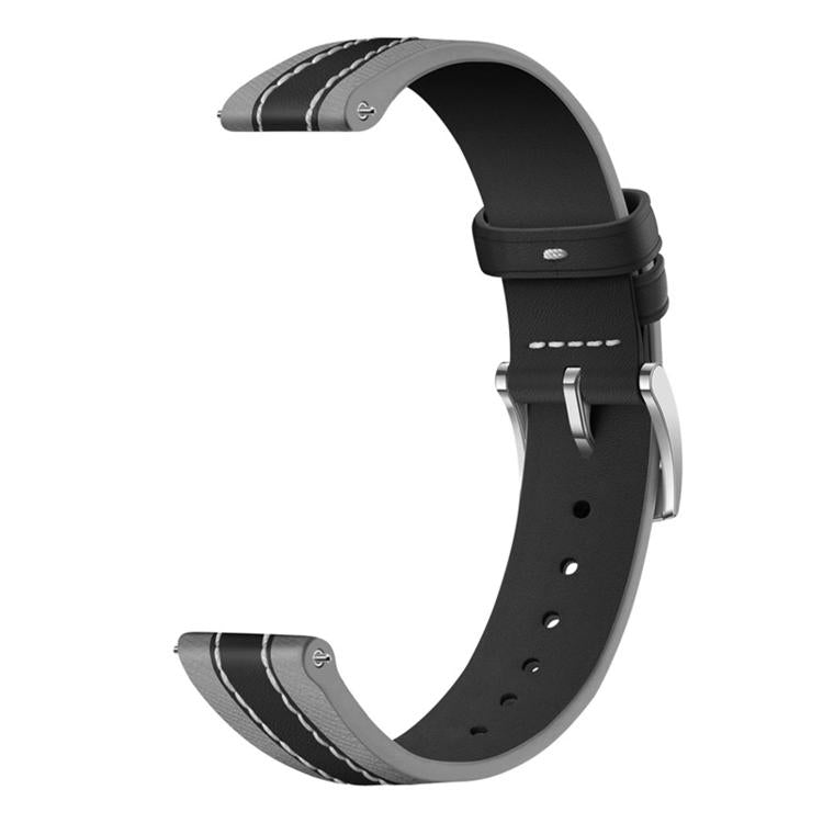 For Apple Watch 46mm / 49mm / 45mm / 44mm Composite Stitching Genuine Leather Watch Band