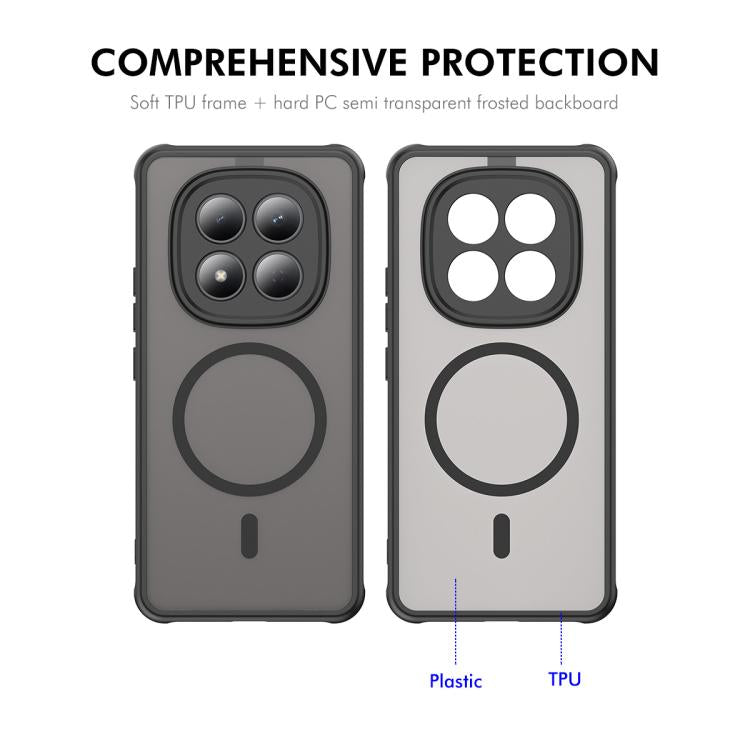 For Redmi Note 15 Pro 5G Global 163.6mm ENKAY Hat-Prince MagSafe Matte Translucent Shockproof Phone Case with Large Arc Edge Film