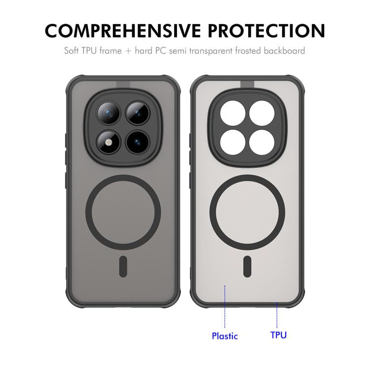 For Redmi Note 15 Pro+ 5G Global 163.3mm ENKAY Hat-Prince MagSafe Matte Translucent Shockproof Phone Case with Soft Hydrogel Film