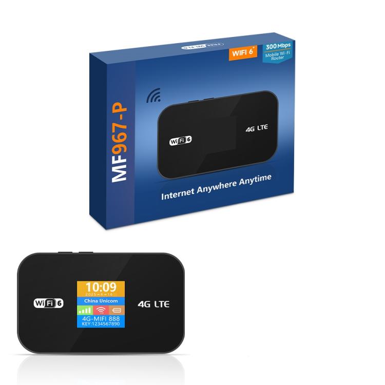 MF967P-E Color Screen 300Mbps Portable Hotspot 4G LTE Mobile WiFi 6 Router Eurasian Version