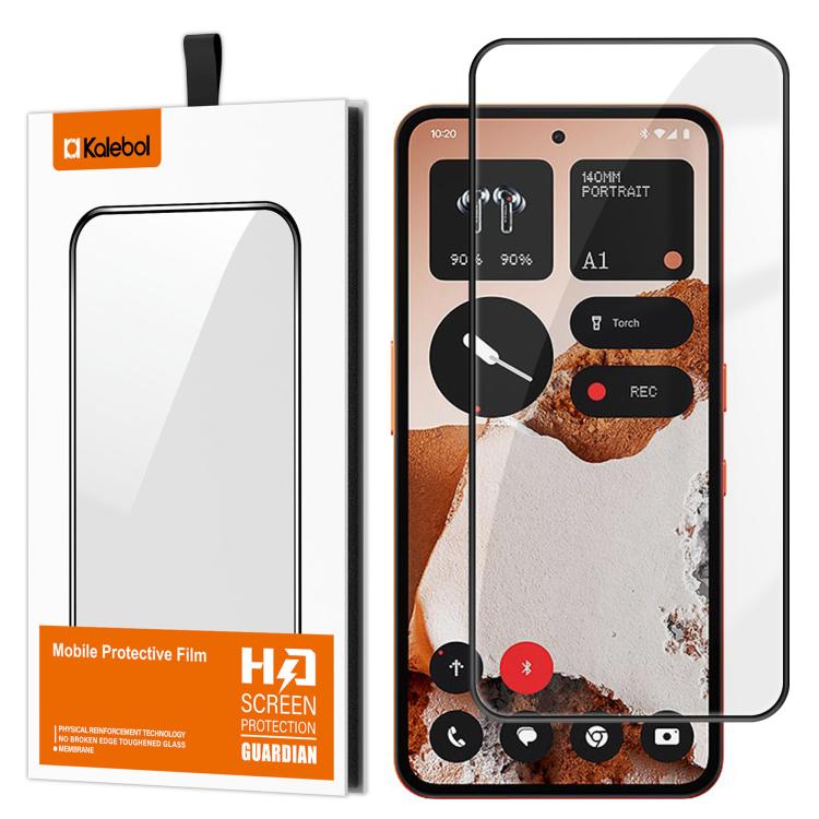 For Nothing CMF Phone 2 Pro Kalebol High-Aluminum Screen-Printed Full-Coverage Anti-Fingerprint Black-Bordered HD Tempered Glass Film