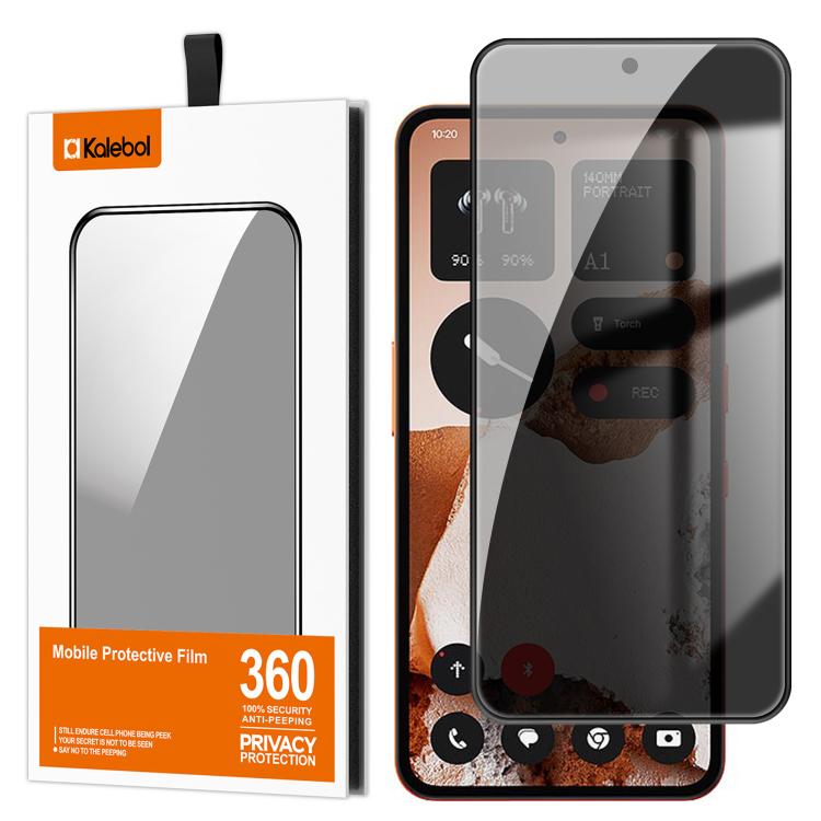 For Nothing CMF Phone 2 Pro Kalebol High-Aluminum Screen-Printed Full-Coverage Black-Border Privacy Tempered Glass Film