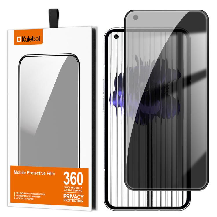 For Nothing Phone 1 Kalebol High-Aluminum Screen-Printed Full-Coverage Black-Border Privacy Tempered Glass Film