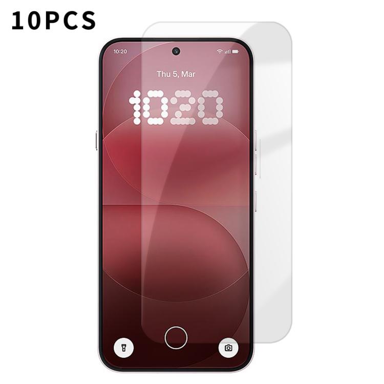 For Nothing Phone 4a Pro Kalebol 10pcs High-Aluminum Semi-Screen Anti-Fingerprint HD Tempered Glass Film