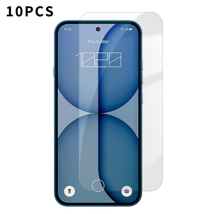 For Nothing Phone 4a Kalebol 10pcs High-Aluminum Semi-Screen Anti-Fingerprint HD Tempered Glass Film