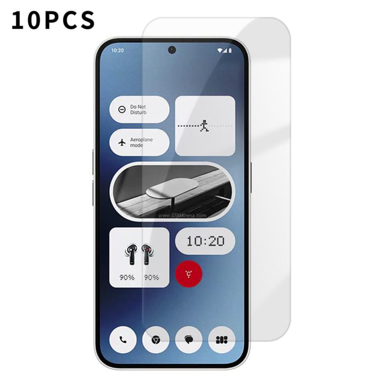 For Nothing Phone 2a Kalebol 10pcs High-Aluminum Semi-Screen Anti-Fingerprint HD Tempered Glass Film