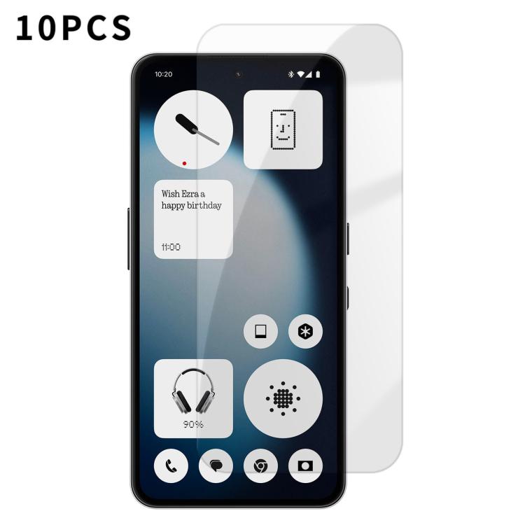 For Nothing Phone 3a Lite Kalebol 10pcs High-Aluminum Semi-Screen Anti-Fingerprint HD Tempered Glass Film
