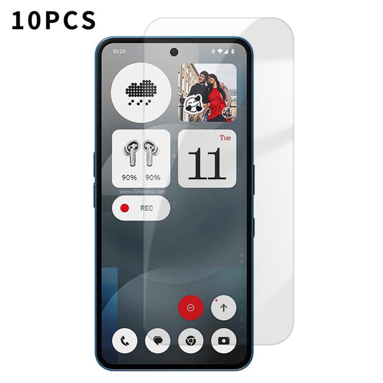For Nothing Phone 3a Kalebol 10pcs High-Aluminum Semi-Screen Anti-Fingerprint HD Tempered Glass Film