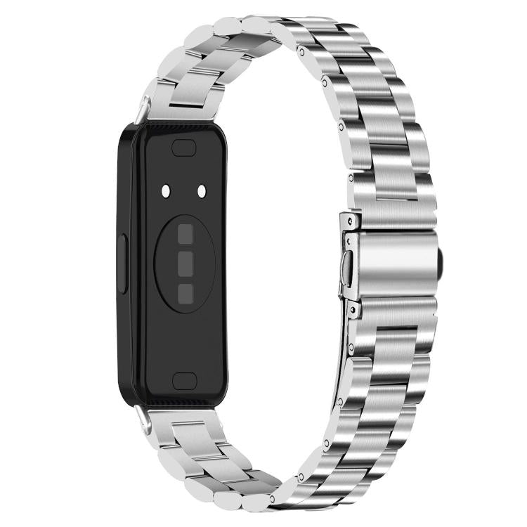 For Huawei Band 11 / Band 11 Pro Slim Three Beads Stainless Steel Metal Watch Band