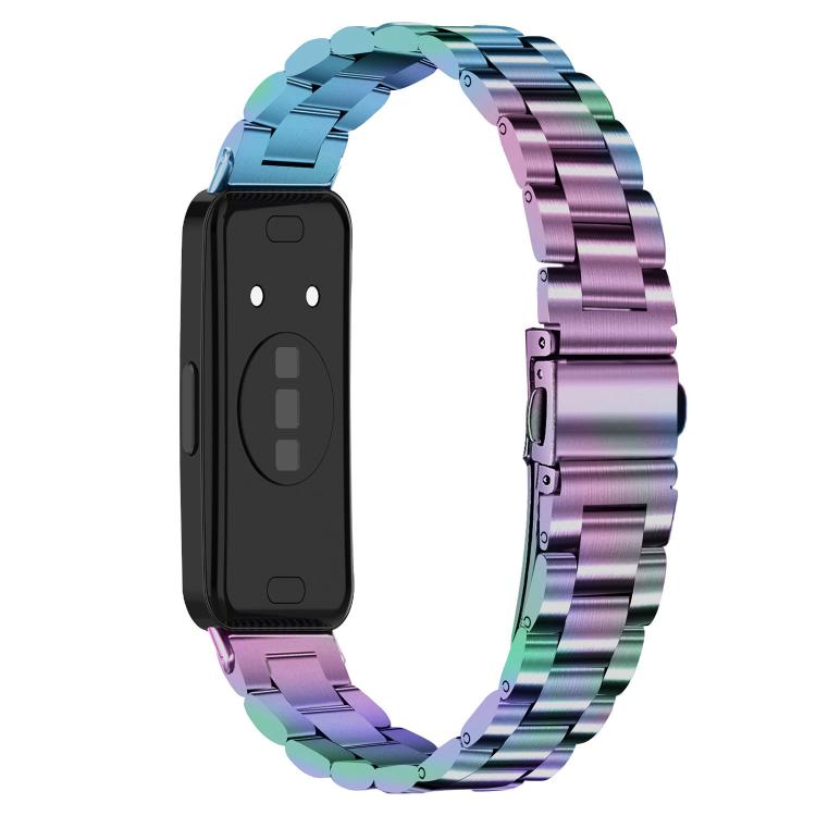 For Huawei Band 11 / Band 11 Pro Slim Three Beads Stainless Steel Metal Watch Band