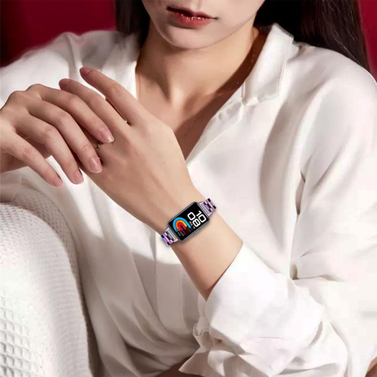 For Huawei Band 11 / Band 11 Pro Slim Three Beads Stainless Steel Metal Watch Band