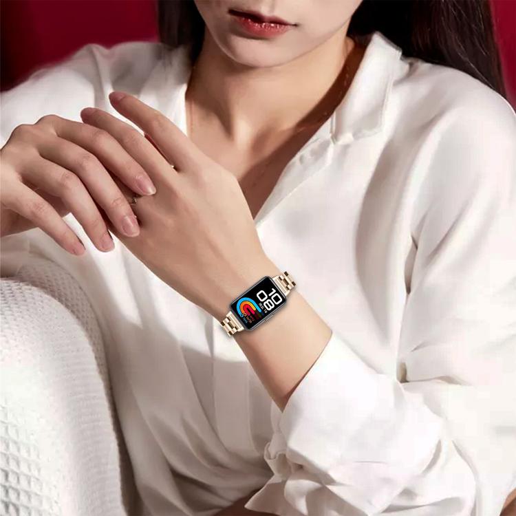 For Huawei Band 11 / Band 11 Pro Slim Three Beads Stainless Steel Metal Watch Band