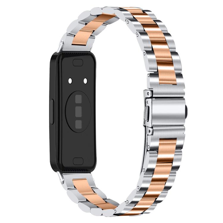 For Huawei Band 11 / Band 11 Pro Slim Three Beads Stainless Steel Metal Watch Band