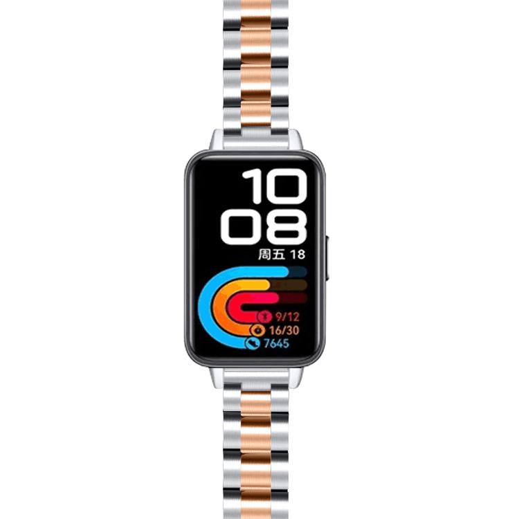 For Huawei Band 11 / Band 11 Pro Slim Three Beads Stainless Steel Metal Watch Band
