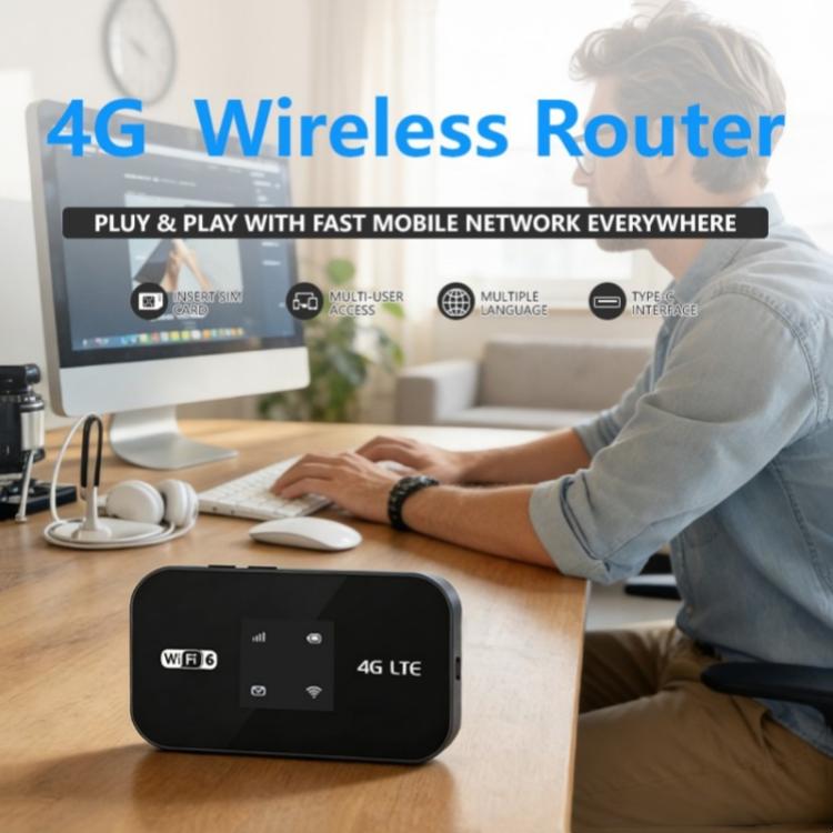 MF967P-E 300Mbps Portable Hotspot 4G LTE Mobile WiFi 6 Router Eurasian Version with Color Light