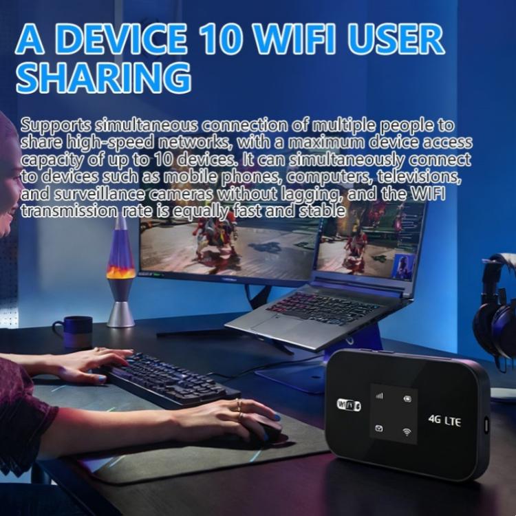 MF967P-E 300Mbps Portable Hotspot 4G LTE Mobile WiFi 6 Router Eurasian Version with Color Light