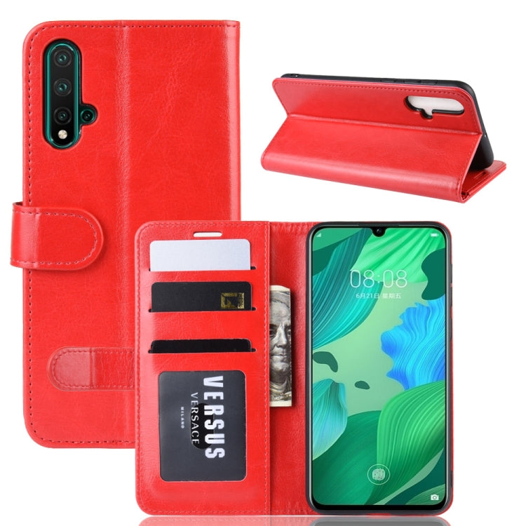 R64 Texture Single Fold Horizontal Flip Leather Case for Huawei Nova 5, with Holder & Card Slots & Wallet