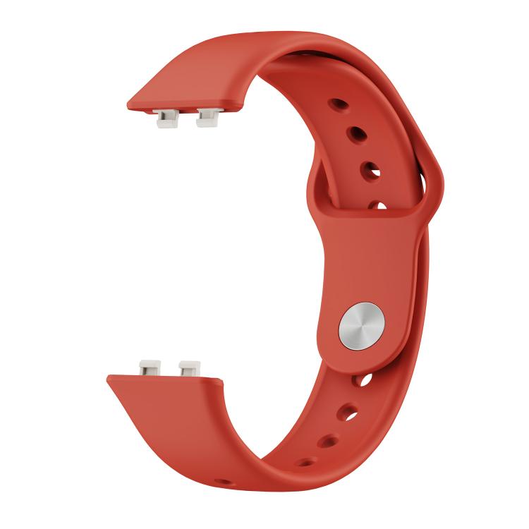 For Huawei Band 11 / Band 11 Pro Glossy Reverse Buckle Solid Color Silicone Watch Band