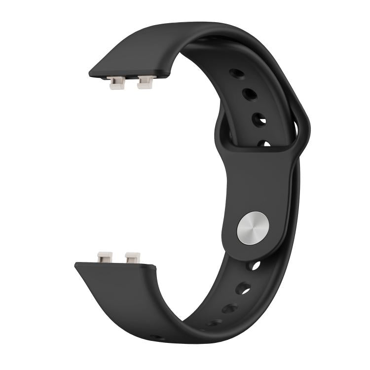 For Huawei Band 11 / Band 11 Pro Glossy Reverse Buckle Solid Color Silicone Watch Band
